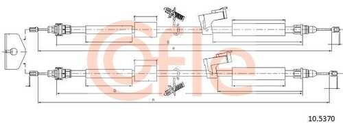 COFLE 92.10.5370 Трос, стояночная тормозная система
