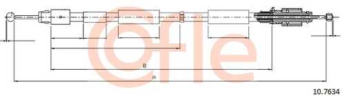 COFLE 92107634 Трос стояночного тормоза задн VW Q7 all 06-