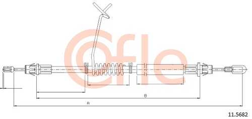 COFLE 92.11.5682 Трос стояночного тормоза FORD: TRANSIT RWD CAB 07 1337/1115 mm