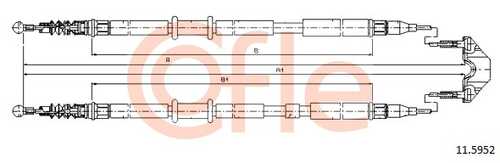 COFLE 92115952 Трос стояночного тормоза
