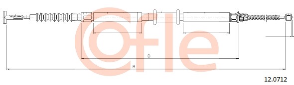 COFLE 92.12.0712 Трос стояночного тормоза FIAT: PALIO/SIENA LH 04- 1501/1277 mm