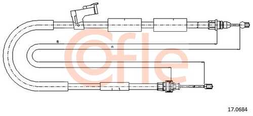 COFLE 92170684 Трос стояночного тормоза