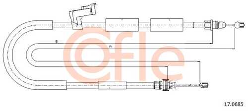 COFLE 92170685 Трос стояночного тормоза