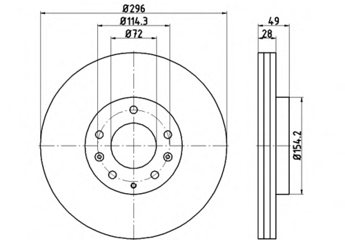 TEXTAR 92180803 Диск тормозной передний! Mazda CX7 2.3/2.2D06>