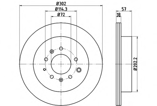 TEXTAR 92180903 Диск тормозной задний! Mazda CX-7 2.3-2.5 06>