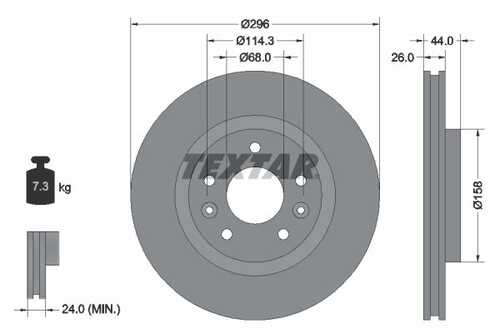 TEXTAR 92274203 Диск тормозной перед.! Nissan Qashqai II,X-TRAIL,Renault Kadjar 1.2DIG-T/1.5DCI/1.6DCI 14>