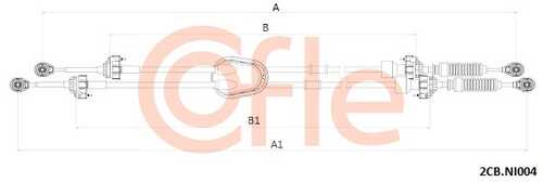 COFLE 92.2CB.NI004 Трос КПП NISSAN Qashqai 1.6 07-