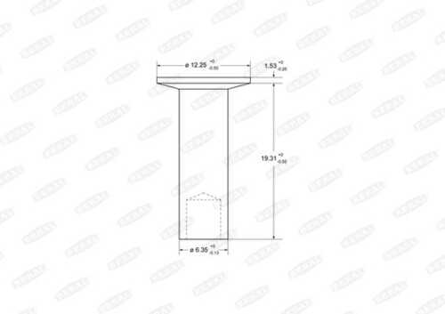 BERAL 93687 Комплект заклепок 100шт. L12 6.35x19.1 сталь полутрубчатые конусные Scania, Volvo