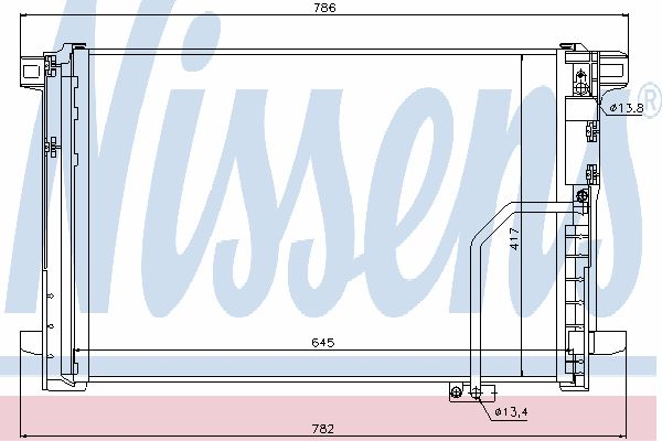 NISSENS 940035 [2045000254] радиатор конд. MB W204 all 07>