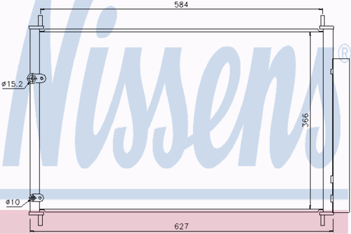 NISSENS 940037 [8845002280] радиатор конд. Toyota Auris 1.4-2.2D/2.0D-4D 07> Climate