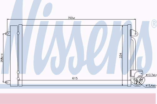 NISSENS 940093 8FC 351 309-131 [6R0820411A] радиатор конд. Seat Ibiza 1.2/1.4-1.9TDi 08>