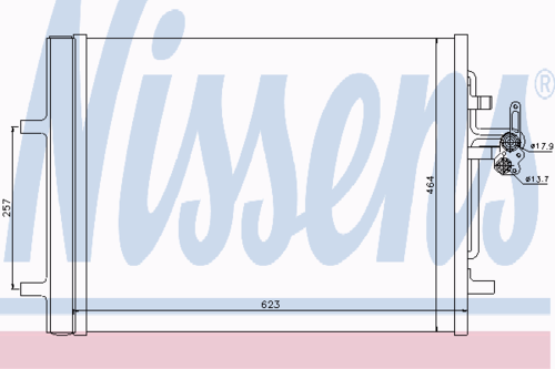 NISSENS 940155 [31274157] радиатор конд. Volvo S80/V70 1.6-2.4D 06>