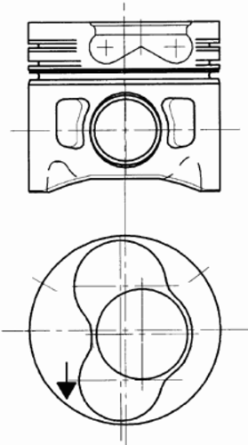 KS 94 427 720 Поршень! d79.5x1.75x2x3 +0.5 (1-2 цил.) Audi, VW 1.9TDi 93>