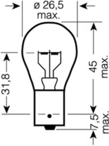 OSRAM 9511 Лампа накаливания, задняя противотуманна