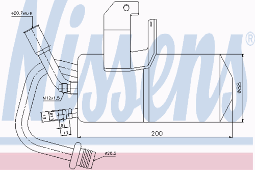 NISSENS 95317 FDD331=GR931344=VL509708=8FT 351 335-011 [1148792] осушитель конд. Ford Fiesta/Fusion 01>