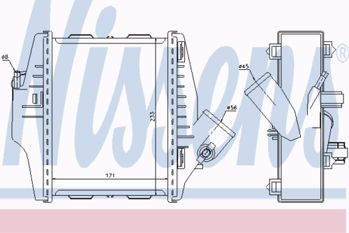 NISSENS 96579 Интеркулер! Smart Fortwo 0.8CDi 07>