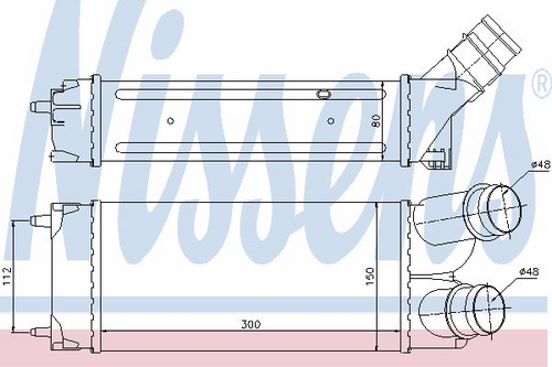 NISSENS 96584 Интеркулер! Citroen Berlingo, Peugeot Partner 1.6HDi 05>