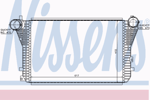 NISSENS 96715 Интеркулер! Audi A3, VW Golf/Touran/Caddy 03>