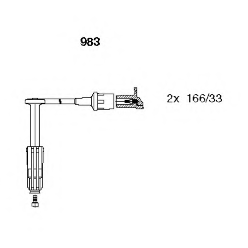 BREMI 983 Комплект проводов зажигания