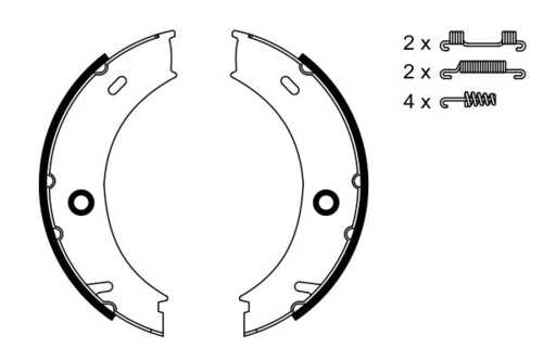 BOSCH 986487611 0 986 487 611 колодки барабанные ручника MB Sprinter 4 кроме 408CDi 96>