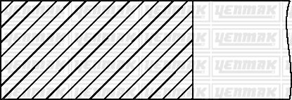 YENMAK 99-09795-000 79,00 mm. кольца поршневые ком-т STD 1,2X1,5X2 (10013160/250820/0448029, турция)