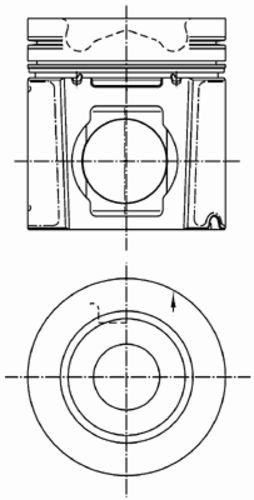 KS 99353600 Поршень d127 4V Scania 114 DC11.03/04 Euro-3 99->