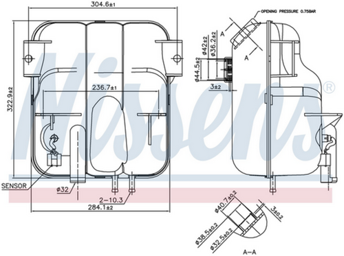 NISSENS 996023 Бачок расширительный! VOLVO FH12 93>