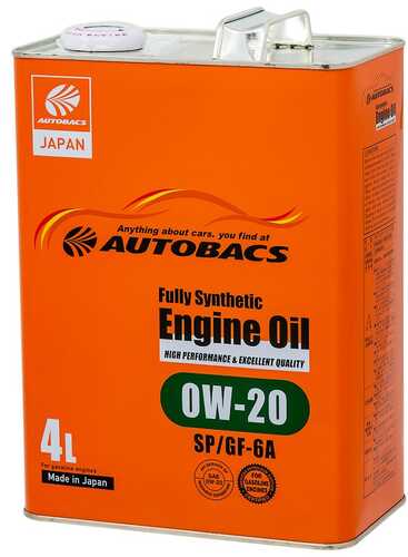 AUTOBACS A00032230 Масло моторное 0W20 (4L) Fully Synthetic SPGF-6A (Япония)