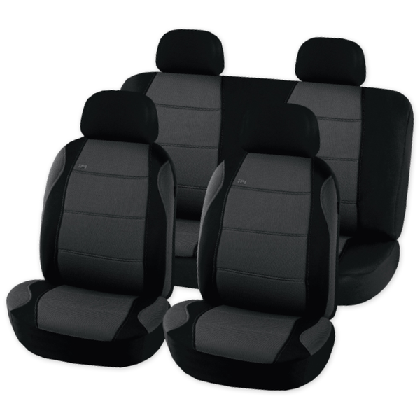 ARNEZI A0508010 Комплект чехлов-рубашек на сиденья с подголовниками черный с серым 8 предметов
