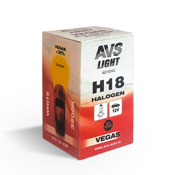 AVS A07434S Галогенная лампа VEGAS H18.12V.65W (1 шт.)