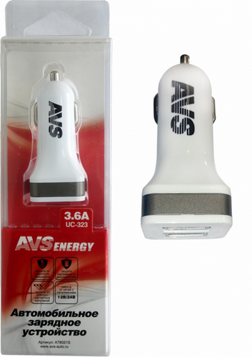 AVS A78021S Зарядное устройство автомобильное! usb 2 порта 3,6а