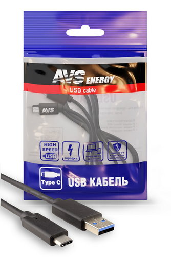 AVS A78883S Кабель! Type C USB 2.0, 1м