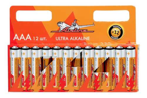 AIRLINE AAA-12 Батарейки lr03/aaa щелочные 12 шт.!