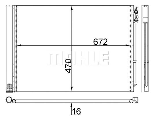 MAHLEKNECHT AC 567 000S Радиатор кондиционера! BMW F01/F02/F07/F10 09>