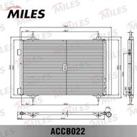 MILES ACCB022 Конденсер CITROEN C4 / PEUGEOT 307 1.4/1.6/2.0 02- (10702070/090718/0094401/2)