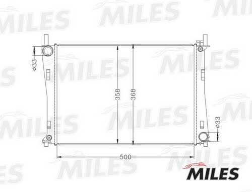 MILES ACRB019 Радиатор FORD FIESTA/FUSION 1.25-1.6 M/T 01-