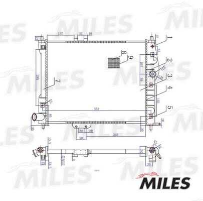 MILES ACRM002 Радиатор охлаждения двигателя CHEVROLET LANOS 1.5/1.6 M/T -A/C 97-