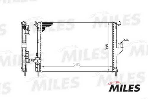 MILES ACRM003 Радиатор (МЕХ. сборка) RENAULT DUSTER/LOGAN/SANDERO/ LADA LARGUS 1.2-1.6/1.5D +A/C 09-)