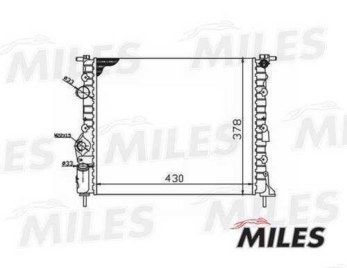 MILES ACRM006 Радиатор (МЕХ. сборка) RENAULT LOGAN/MEGANE 1.4/1.6 04-)