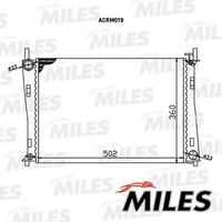 MILES ACRM019 Радиатор FORD FIESTA/FUSION 1.25-1.6 M/T 01-