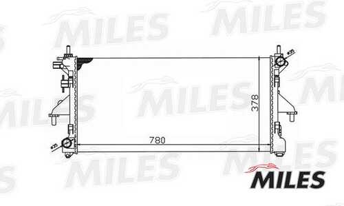 MILES ACRM033 Радиатор CITROEN JUMPER / PEUGEOT BOXER 2.2HDI +A/C 06- (10702070/210819/0166302/1)