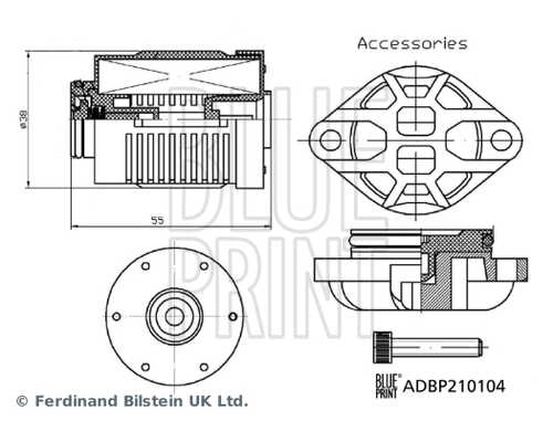 BLUEPRINT ADBP210104 Гидрофильтр, сцепление Haldex