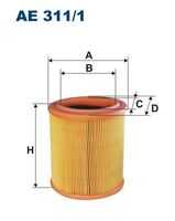 FILTRON AE311/1 Фильтр воздушный! Citroen Berlingo/Saxo/Xsara, Peugeot 106/306/Partner 1.4i 96>