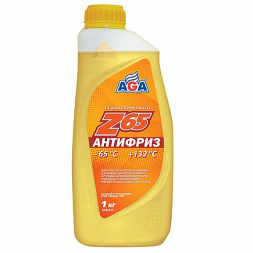 AGA AGA042Z Aнтифриз 1KG готовый к применению, желтый, -65С