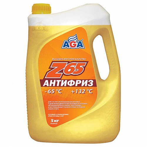 AGA AGA043Z Aнтифриз 5KG готовый к применению, желтый, -65С