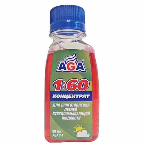 AGA AGA114 Жидкость для стеклоомывателя летняя! 0.08L, концентрат