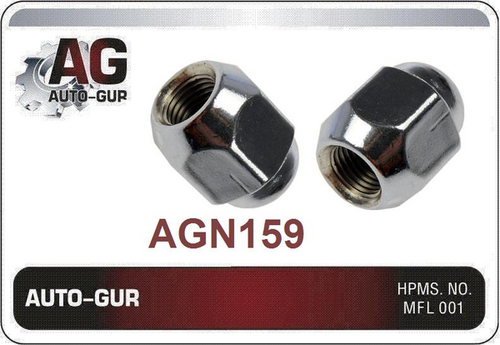 AUTOGUR AGN159 Гайка колёсная Nissan (закрытая) 12х1.25 ключ d21 (КАЧЕСТВО оригинал)