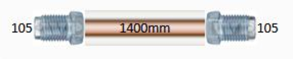 AUTOGUR AGWP003 Трубка тормозная d=4.75mm длинна 1400мм (Z-105/Z-105)