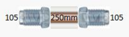 AUTOGUR AGWP006 Трубка тормозная d=4.75mm длинна 250мм (Z-105/Z-105)