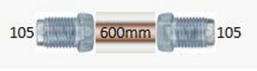 AUTOGUR AGWP009 Трубка тормозная d=4.75mm длинна 600мм (Z-105/Z-105)